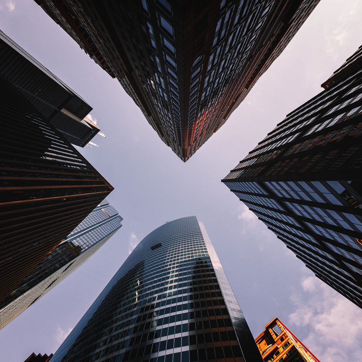 Небоскрёбы Нью-Йорка снизу