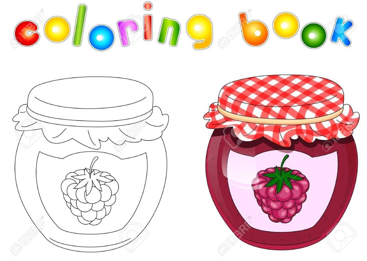 Рисование банки с вареньем