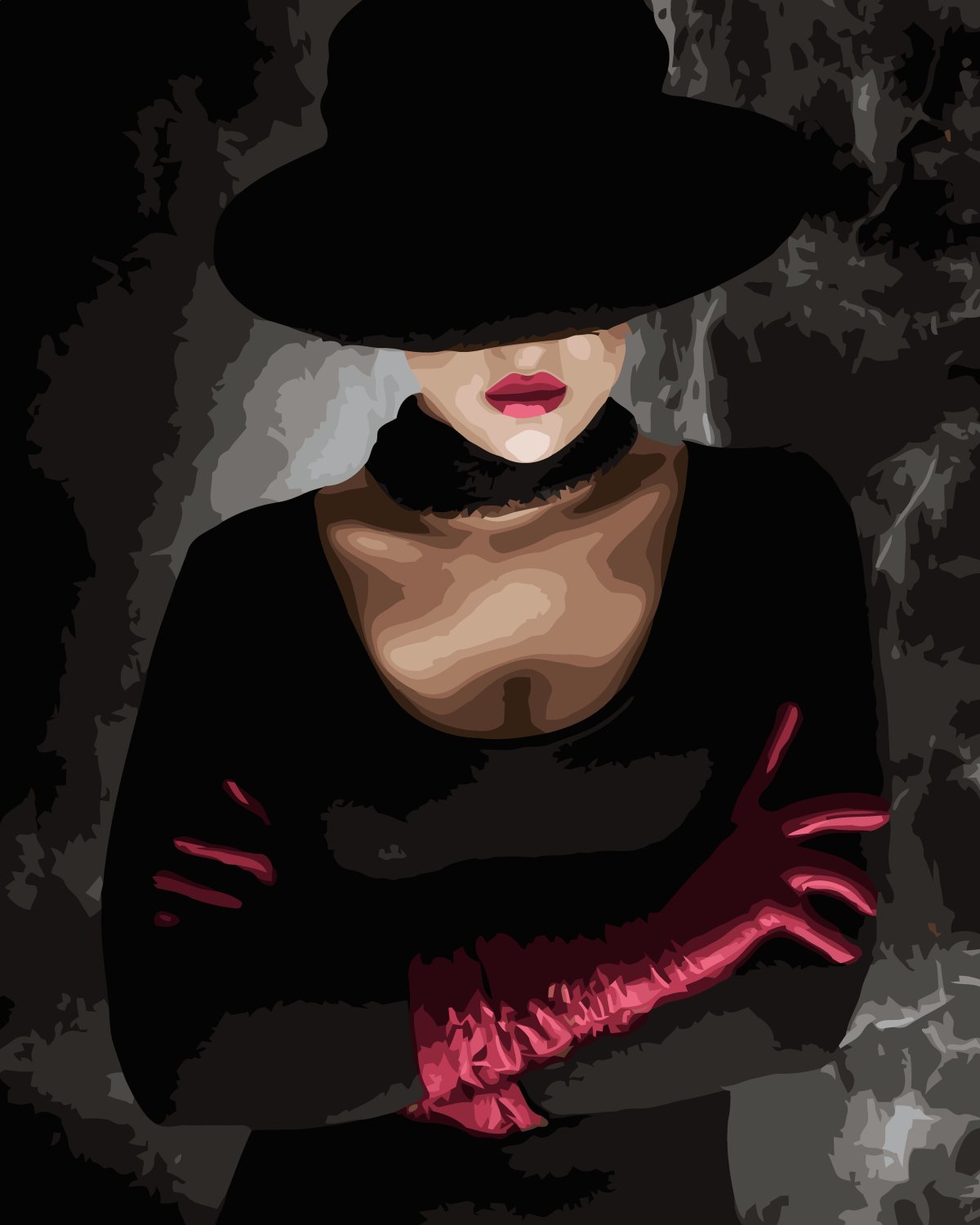 Загадочная женщина в шляпе