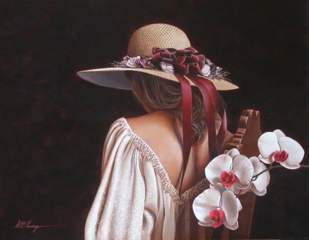 Загадочная девушка в шляпе