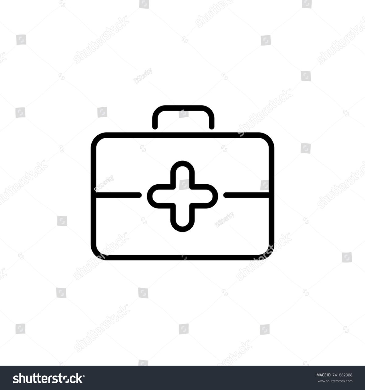 Надпись аптечка черно белая