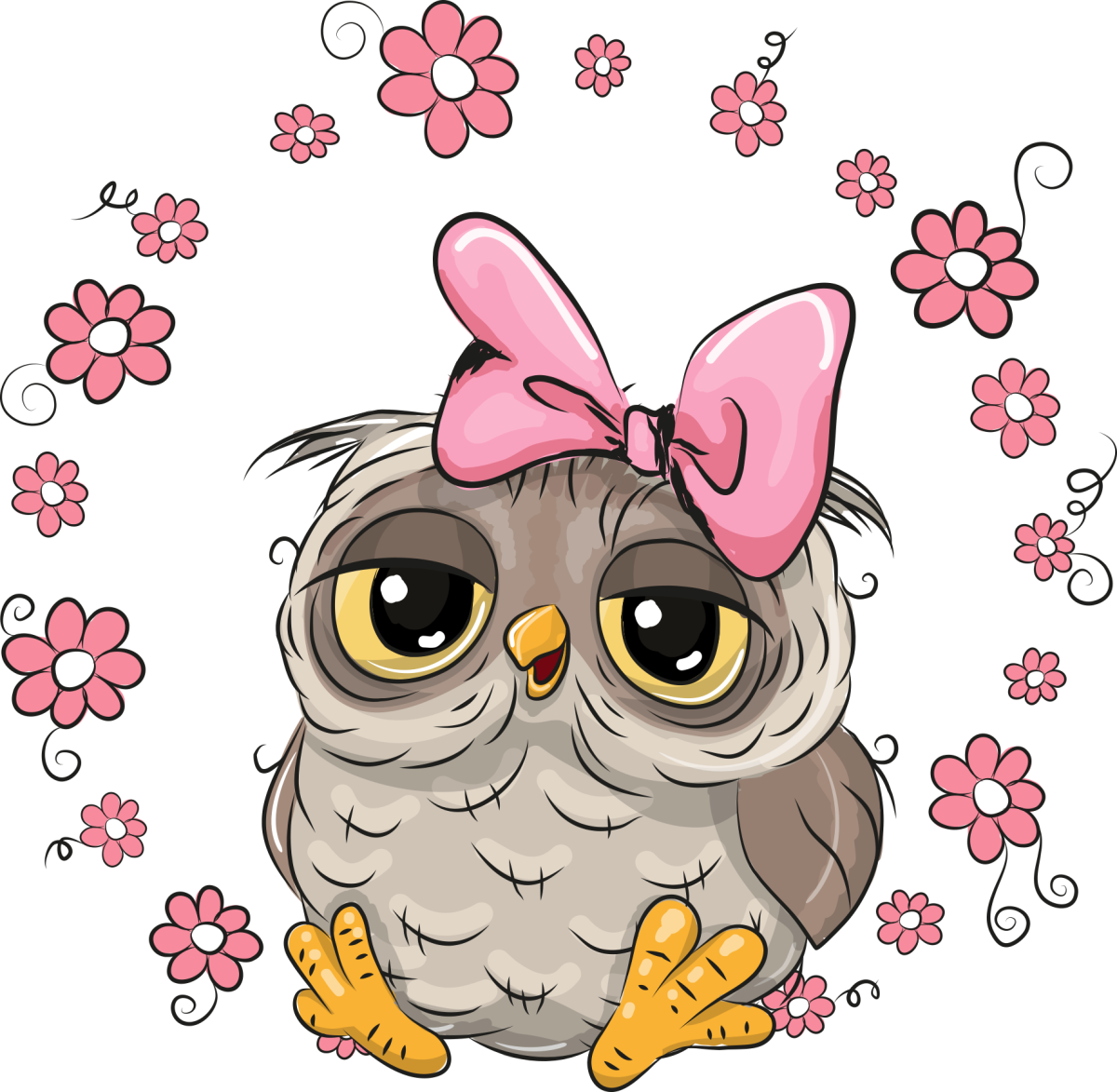 Совушки мультяшные