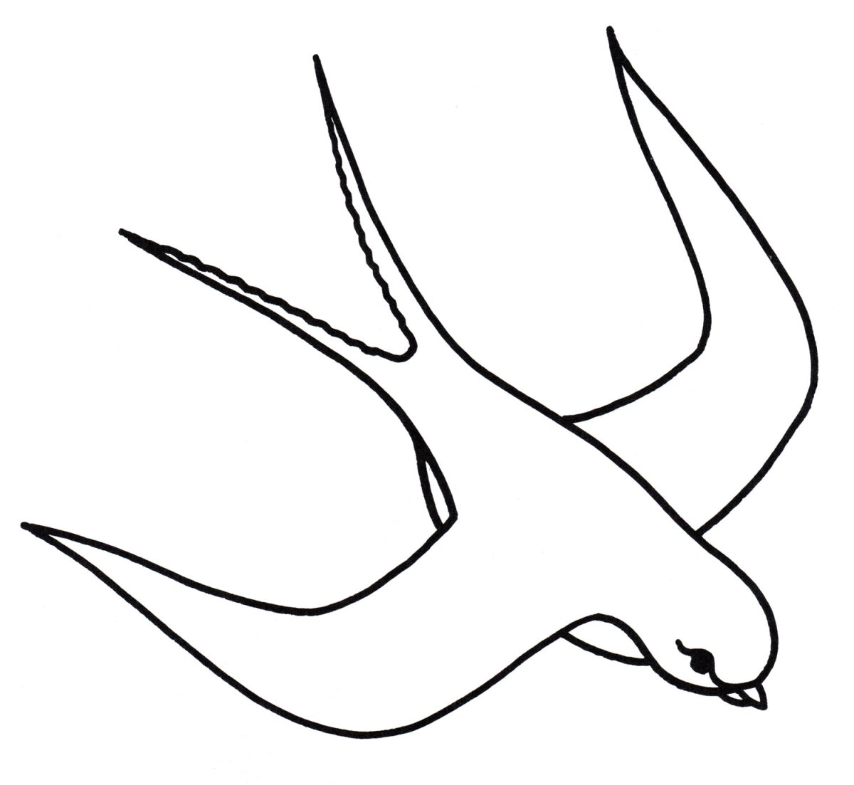 Стриж птица раскраска