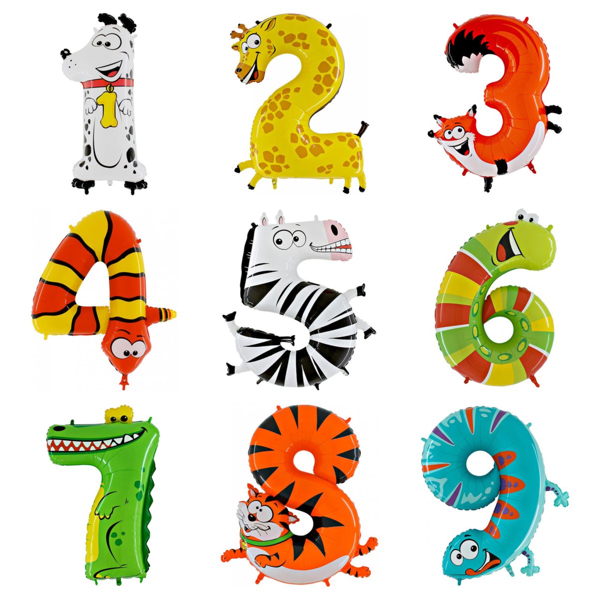 Цифры в виде животных