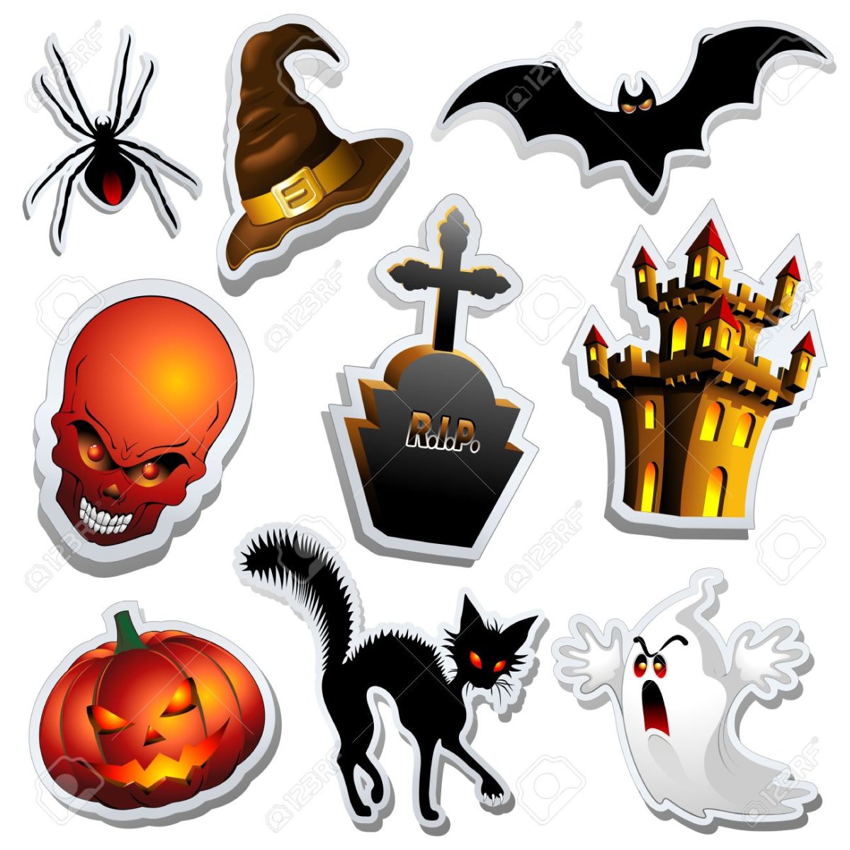 Черные силуэты на Хэллоуин