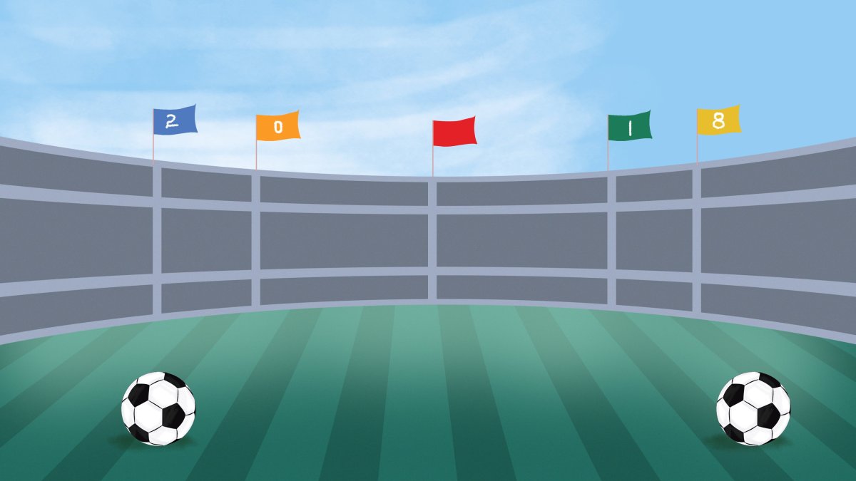 Мультяшное поле для футбола
