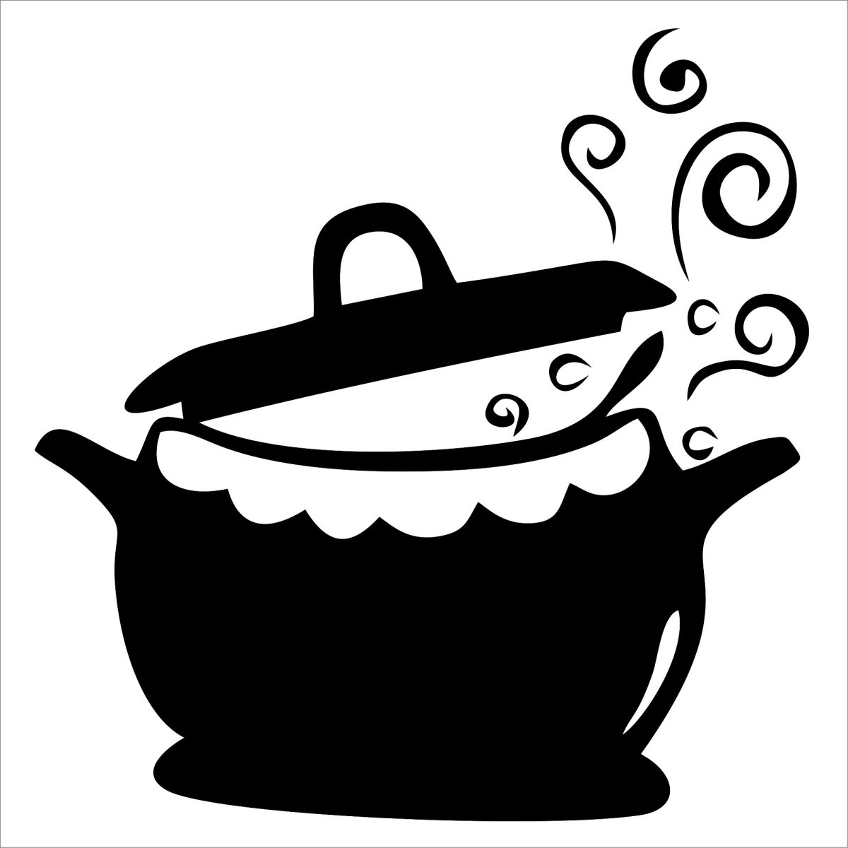 Силуэты кухонной посуды