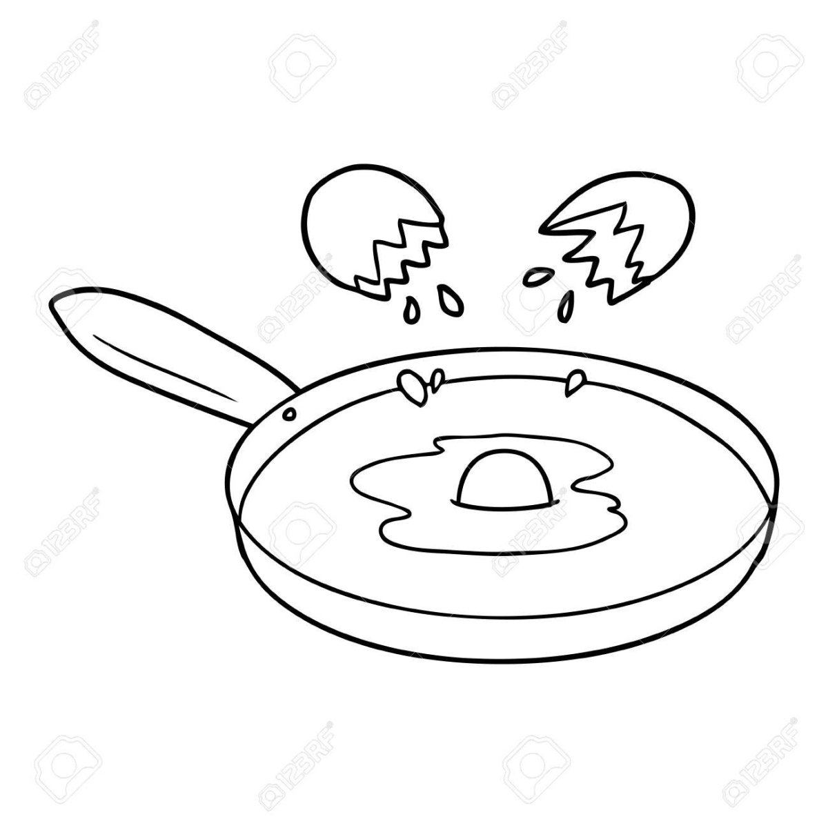 Раскраска кастрюль и сковородок