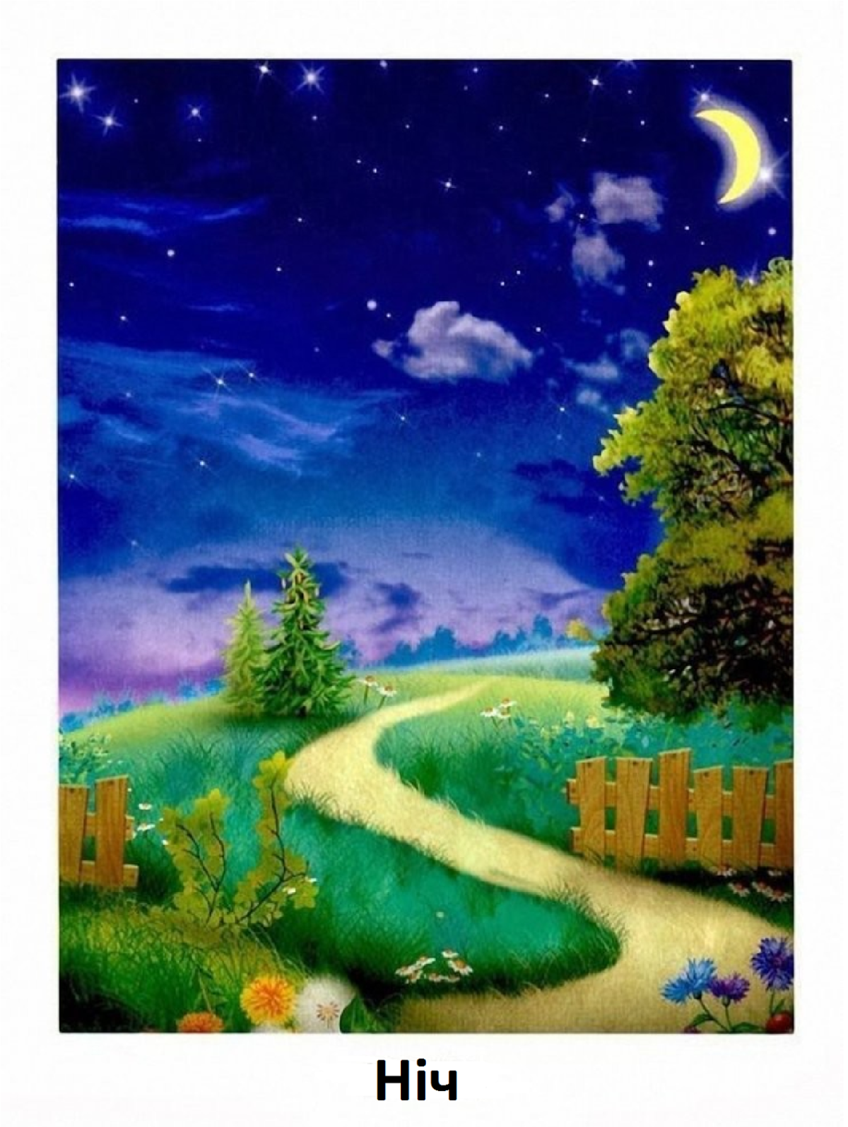 Части суток вечер для детей