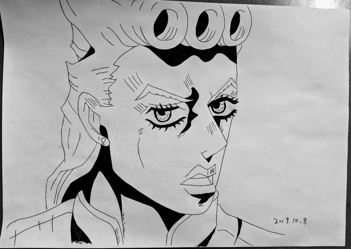 Джотаро Куджо в полный рост раскраска