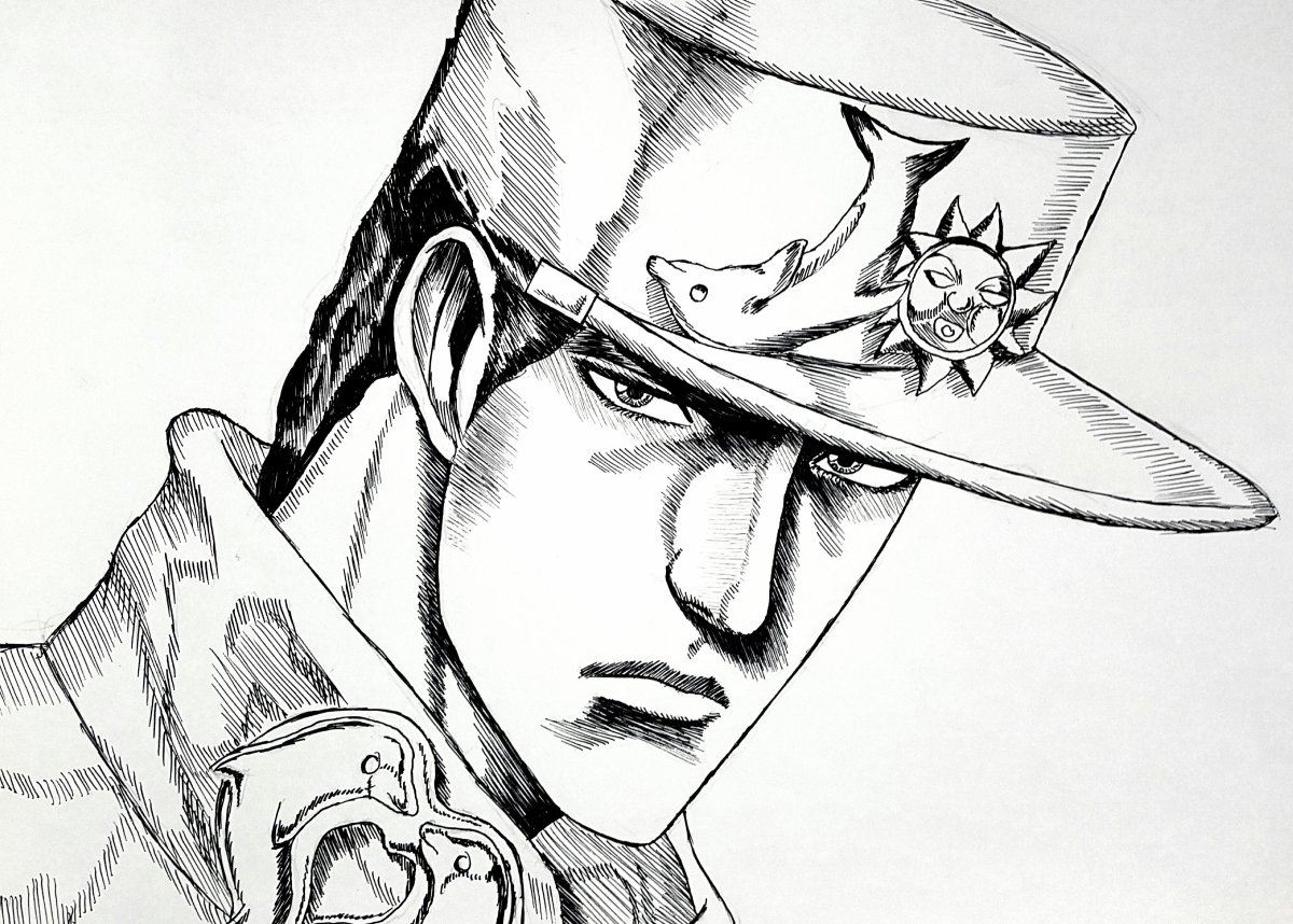 Голд экспириенс Джоджо карандашом