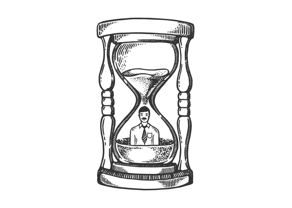 Песочные часы рисунок карандашом