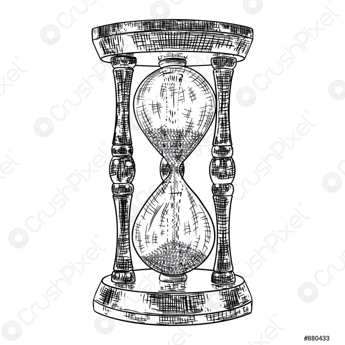 Часы гравюра