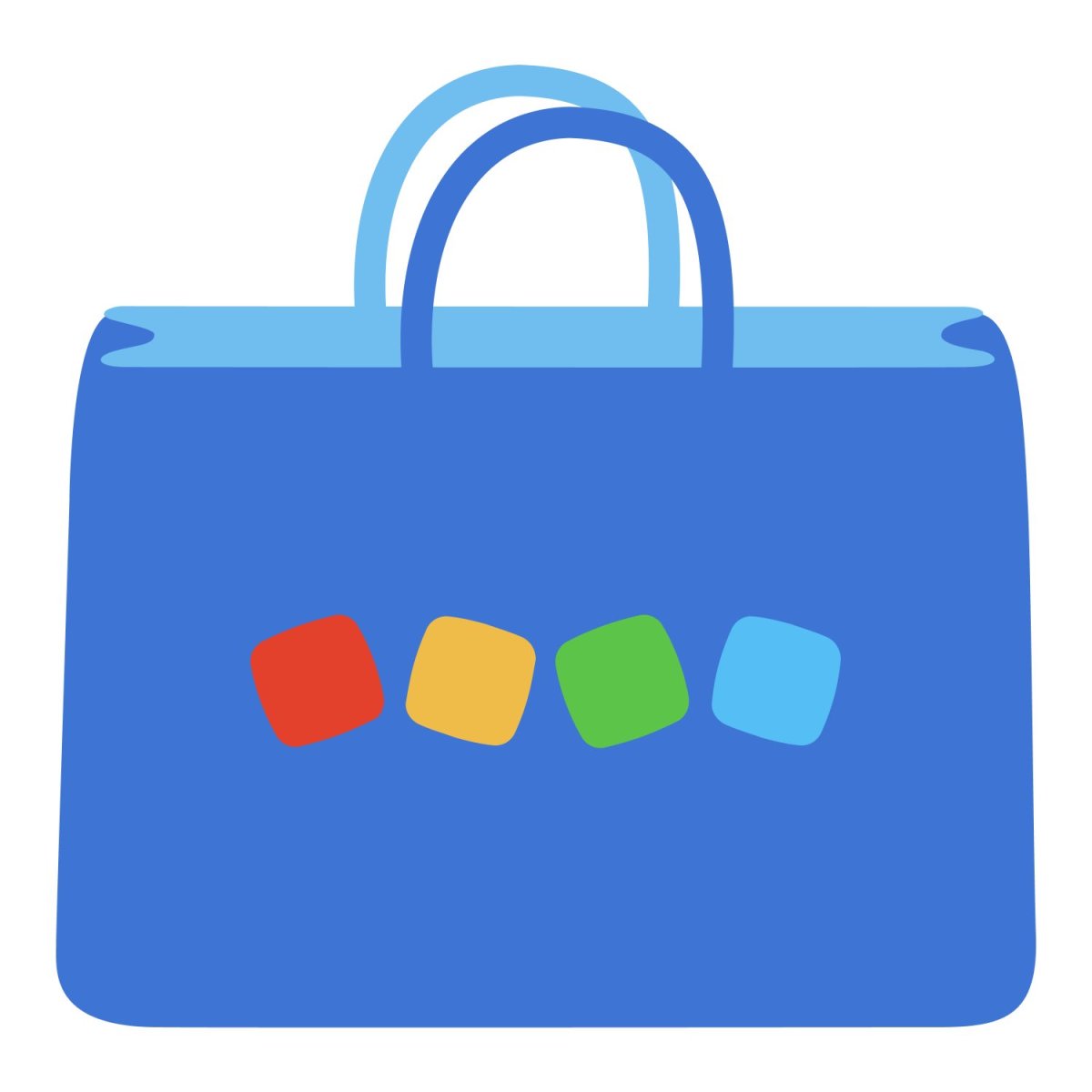 Бумажный пакет нарисованный