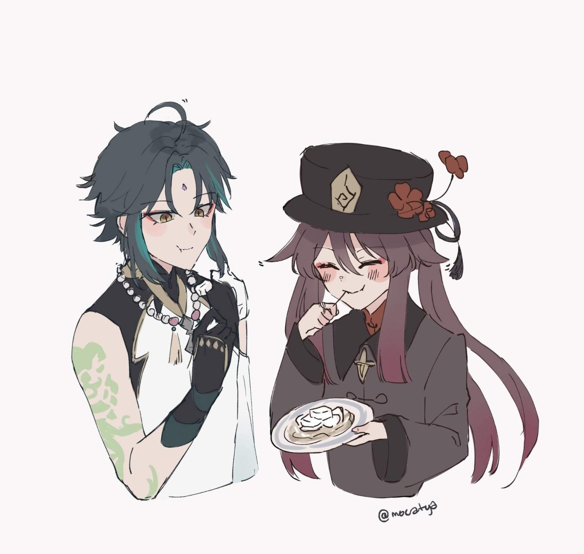 Геншин Импакт ху Тао и Сяо