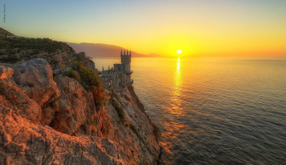 Крым закат Ласточкино гнездо