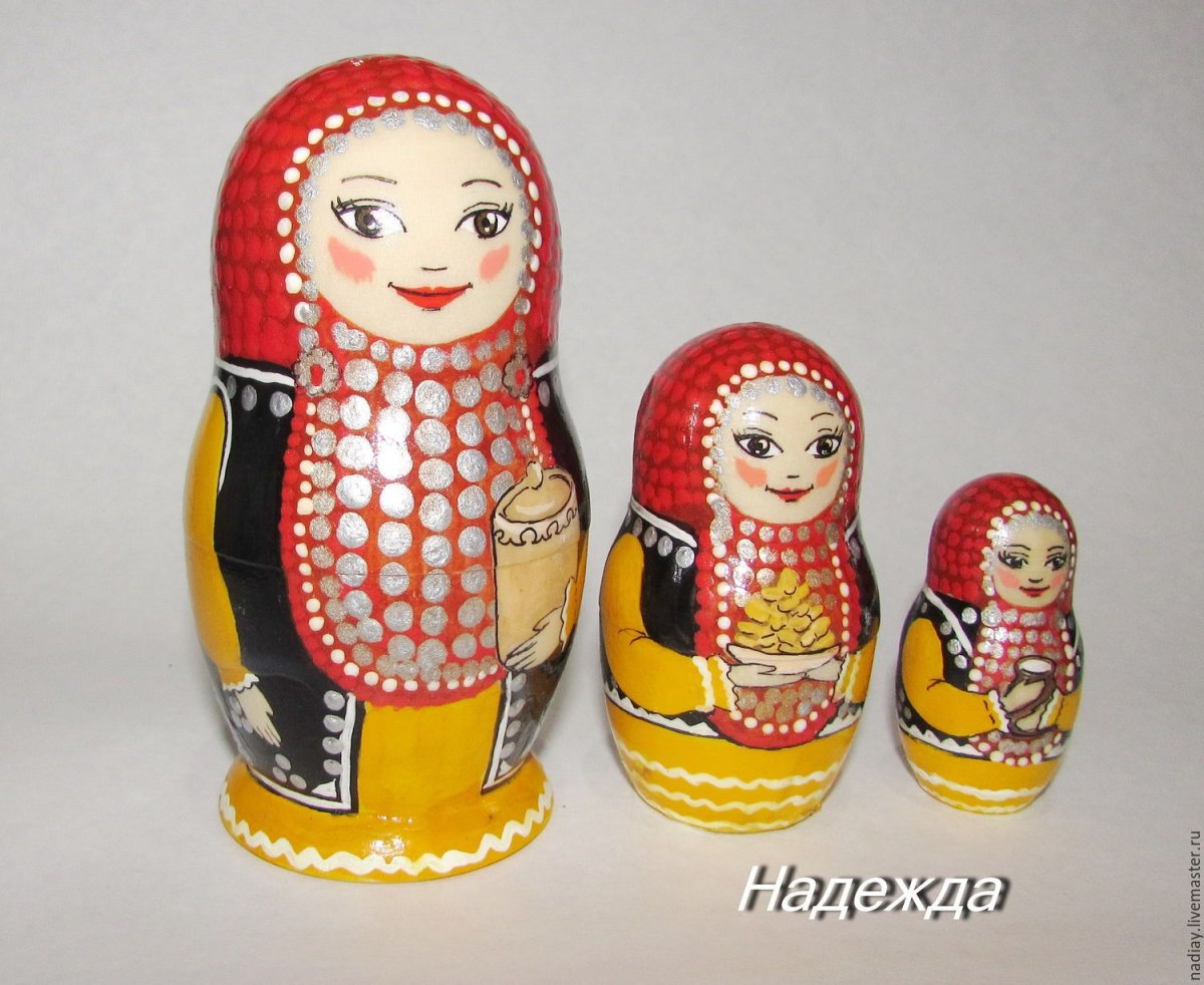 Башкирская Матрешка рисование