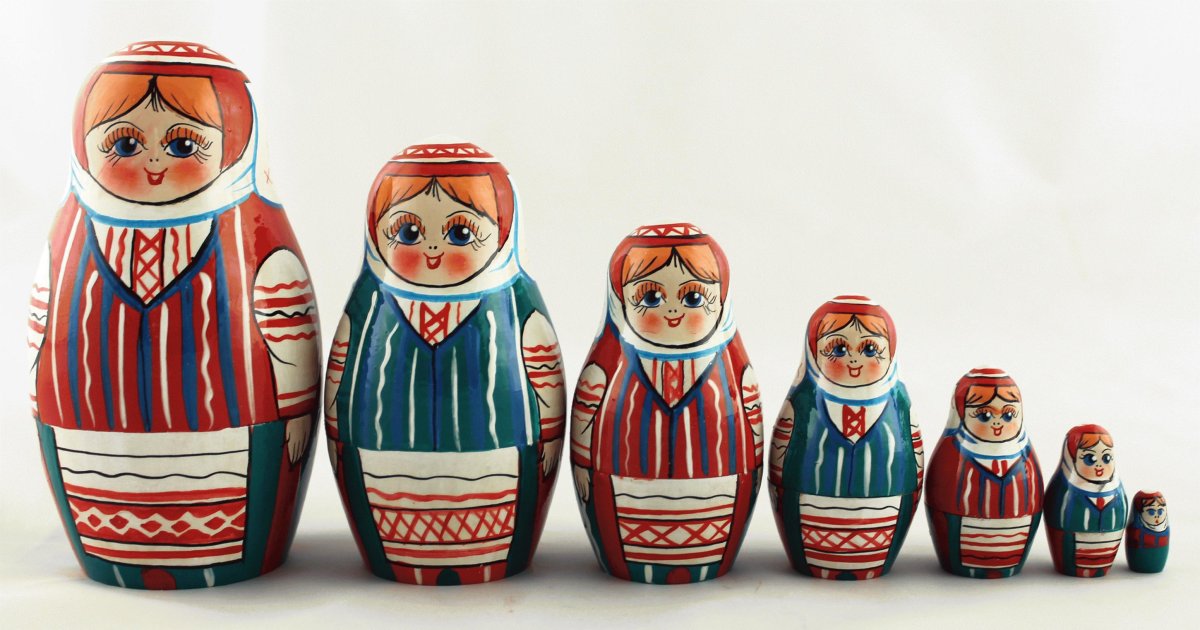 Матрешка современная роспись