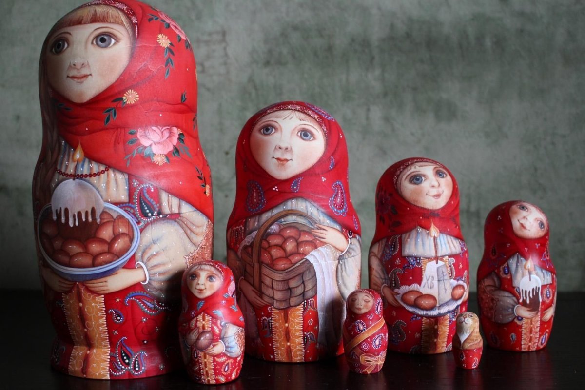 Матрёшка русская деревянная