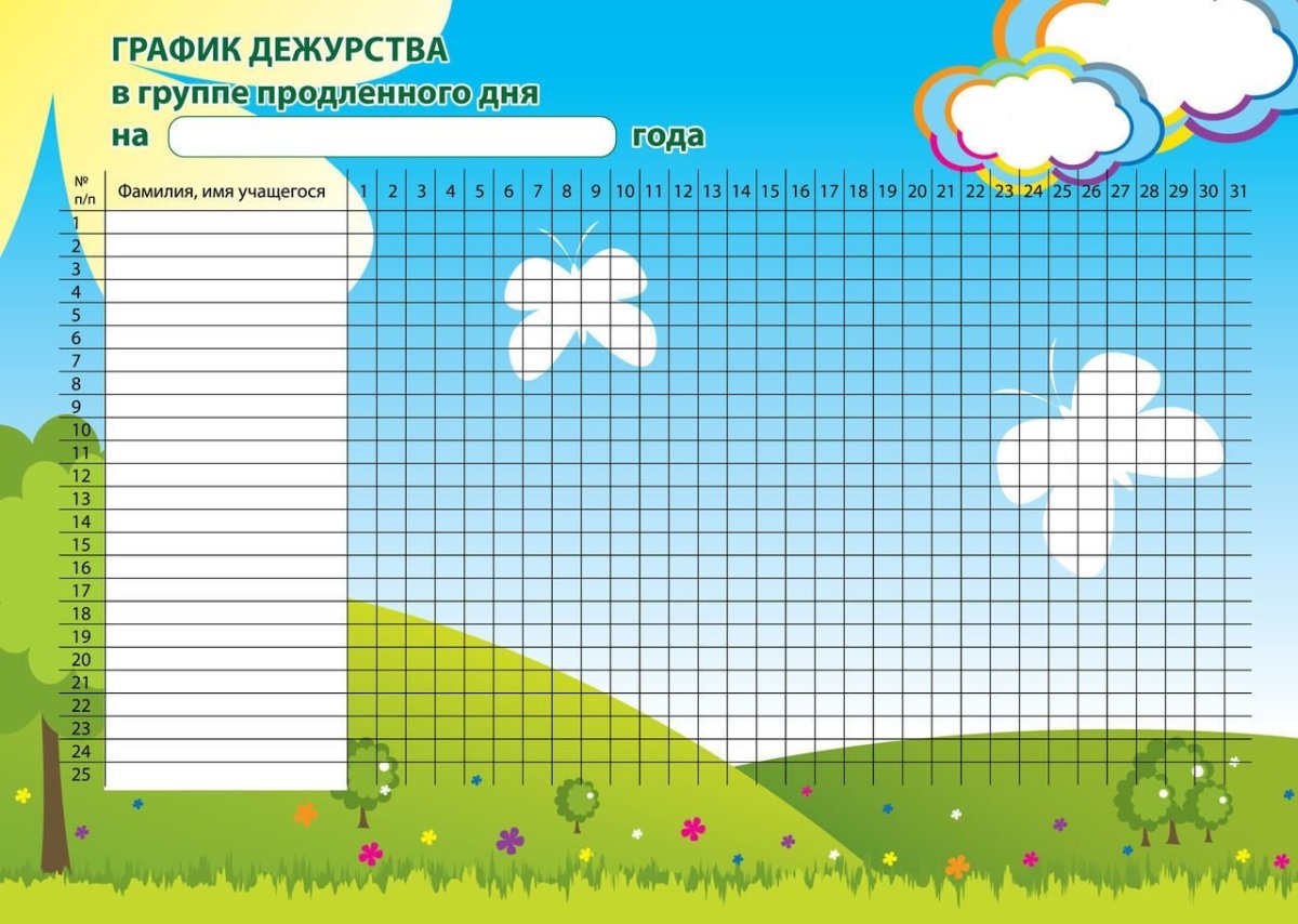 Расписание дежурств