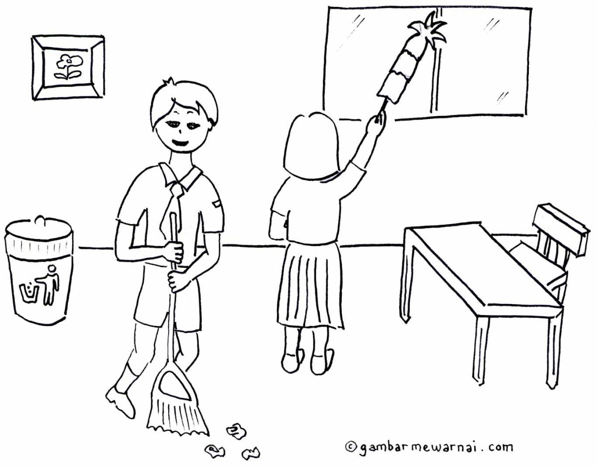 Раскраска дежурство в классе