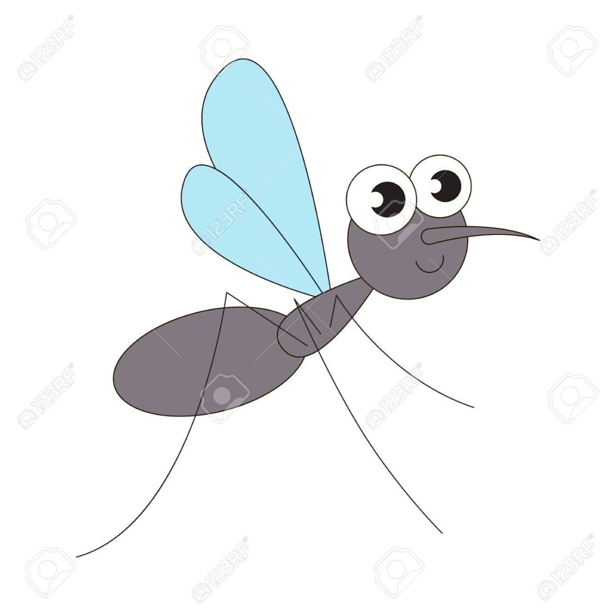 Комарик мультяшный добрый