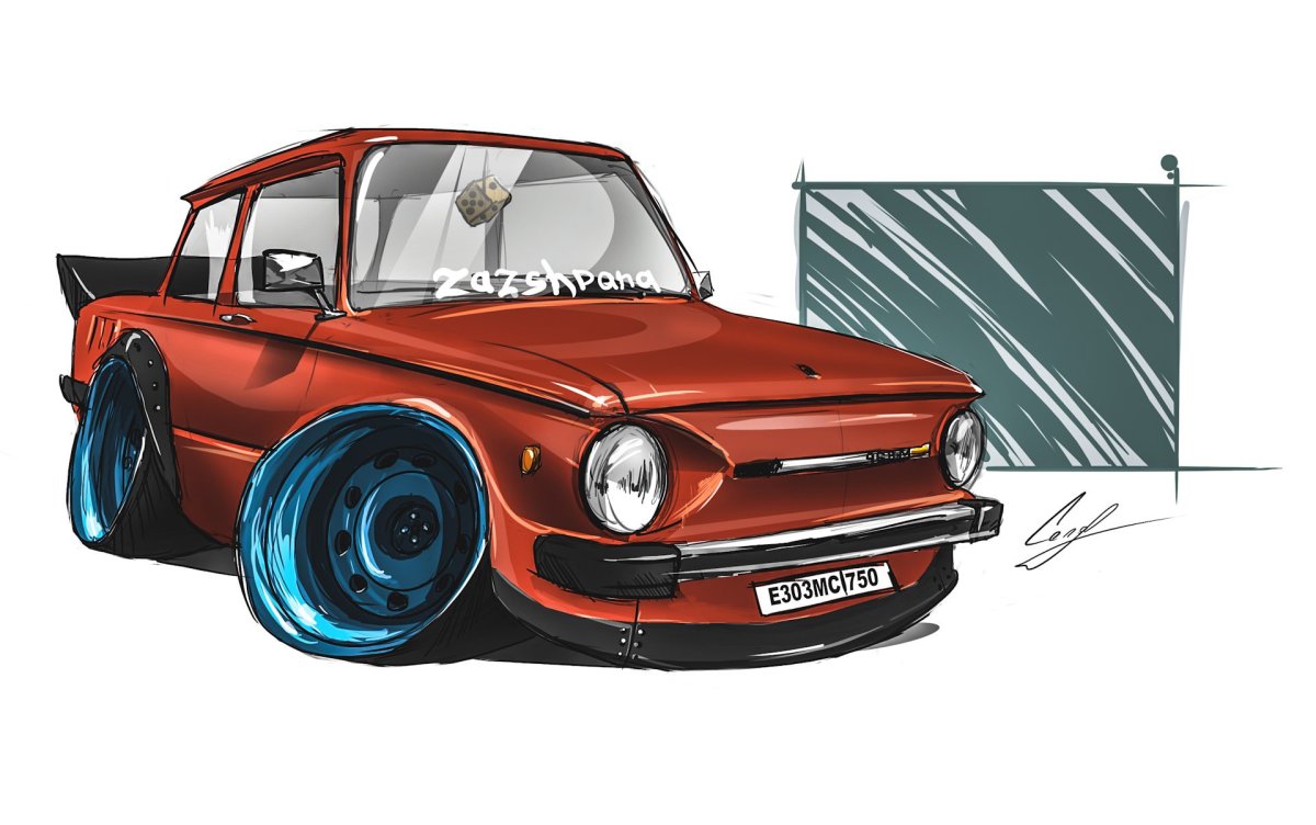 Машина Запорожец. Хонда