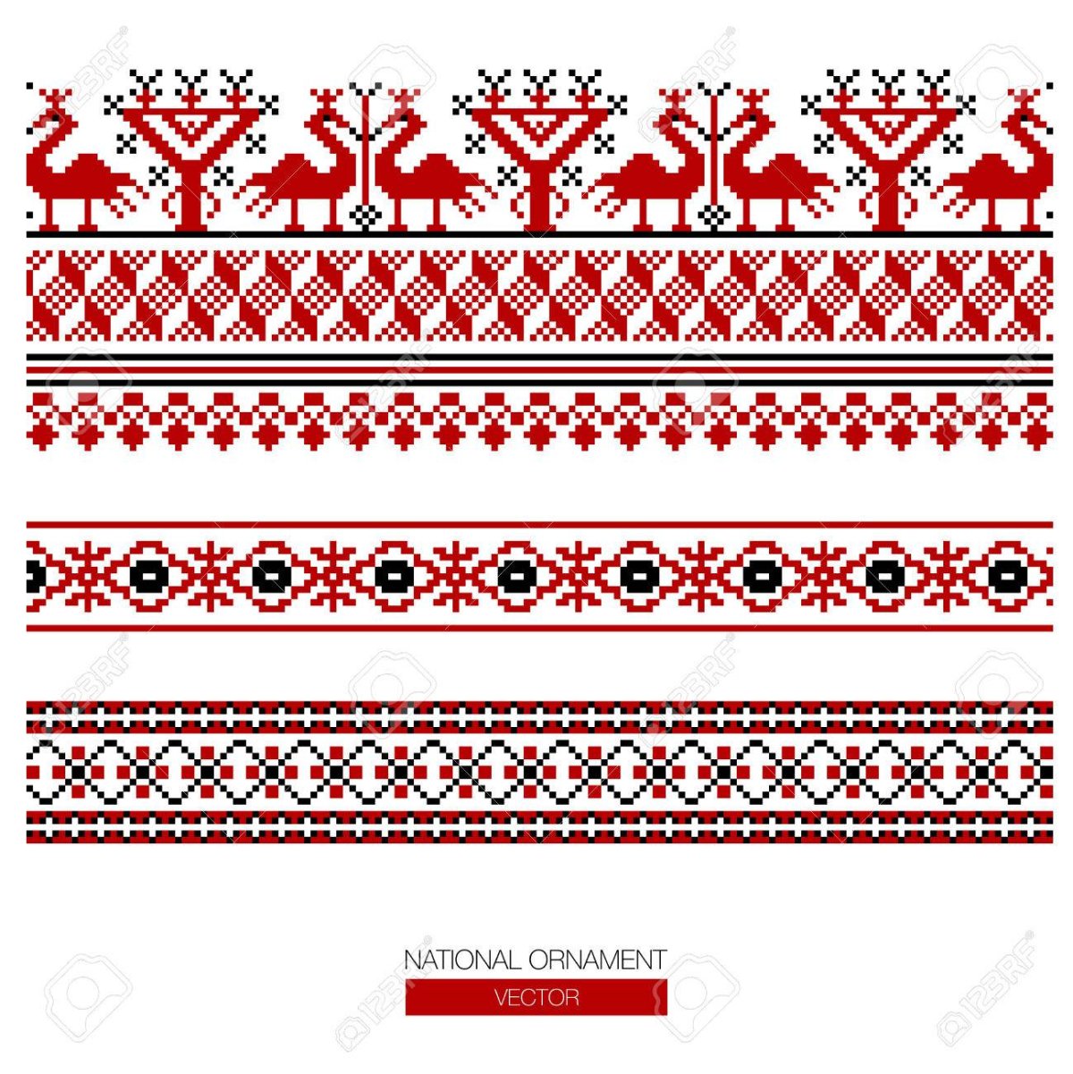 Вышивка орнамент вектор