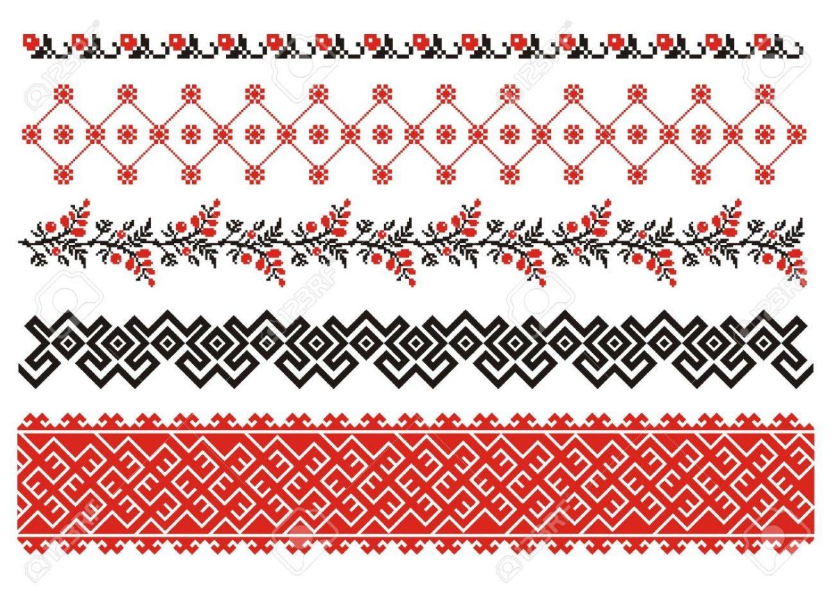 Кубанский казачий орнамент вектор