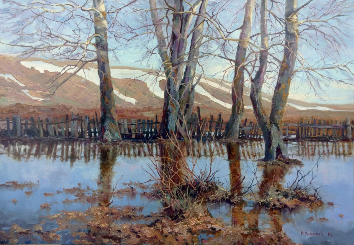 Ручей после зимы