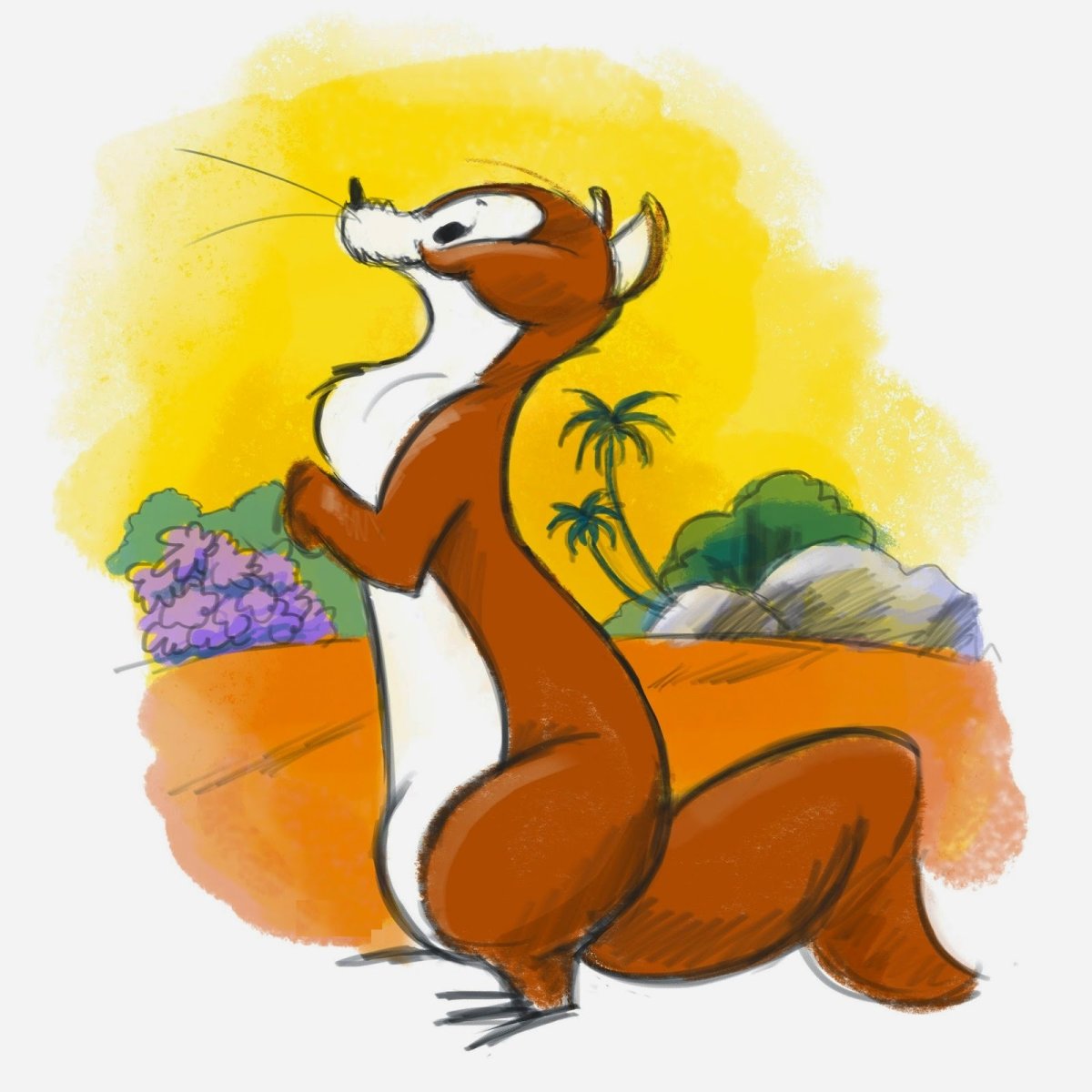 Рисование Рики Тики Тави