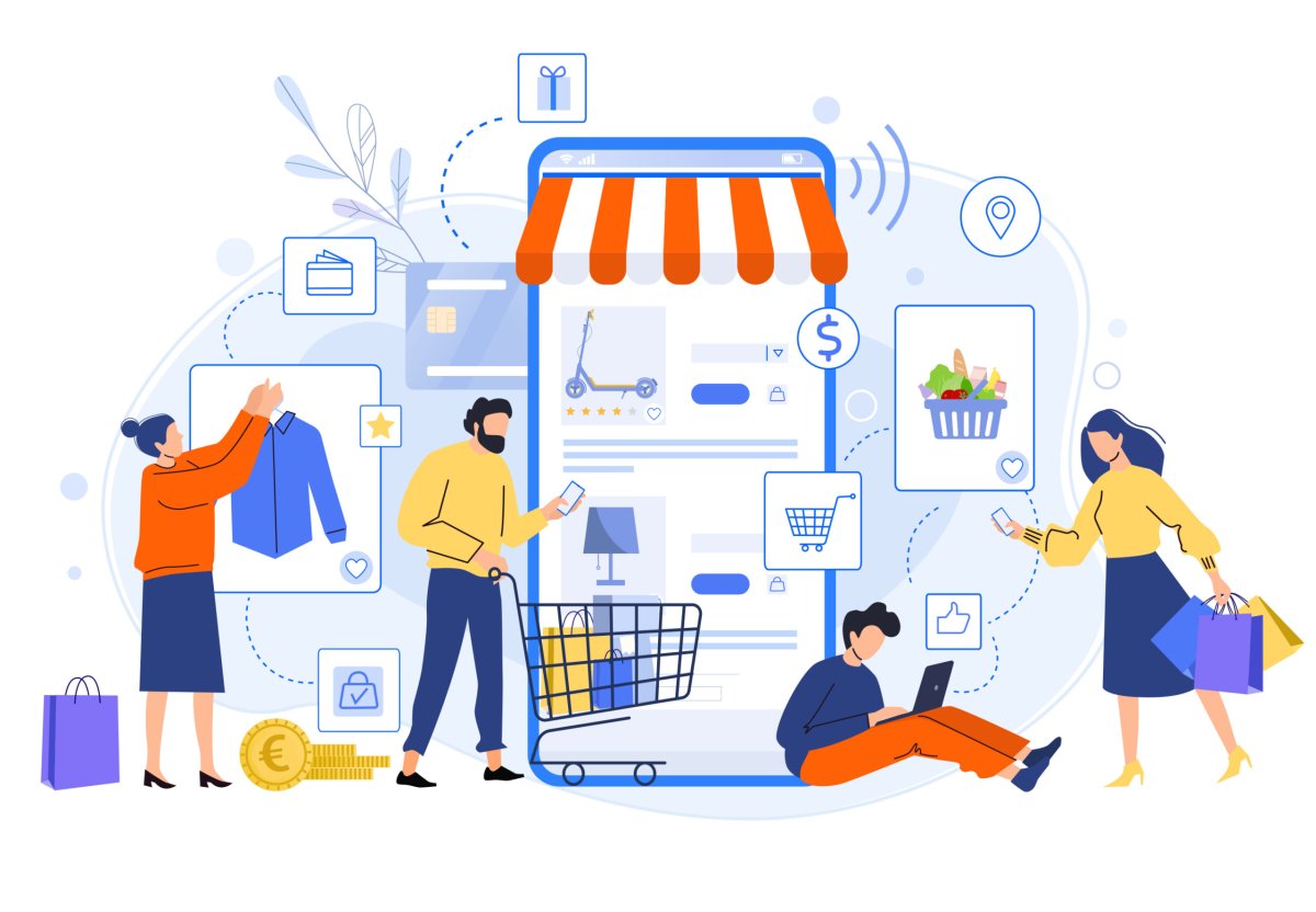 Маркетплейс иллюстрация