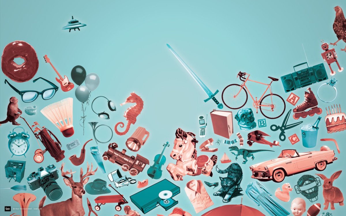 Коллаж разных предметов