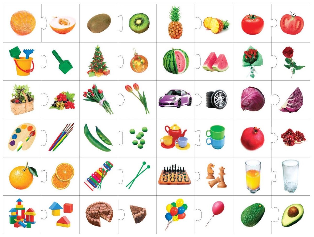 Карточки с предметами