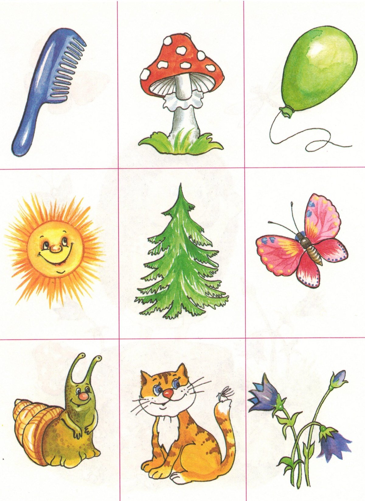 Предметные картинки для запоминания