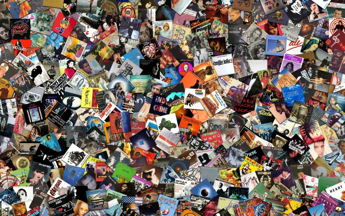 Куча виниловых пластинок