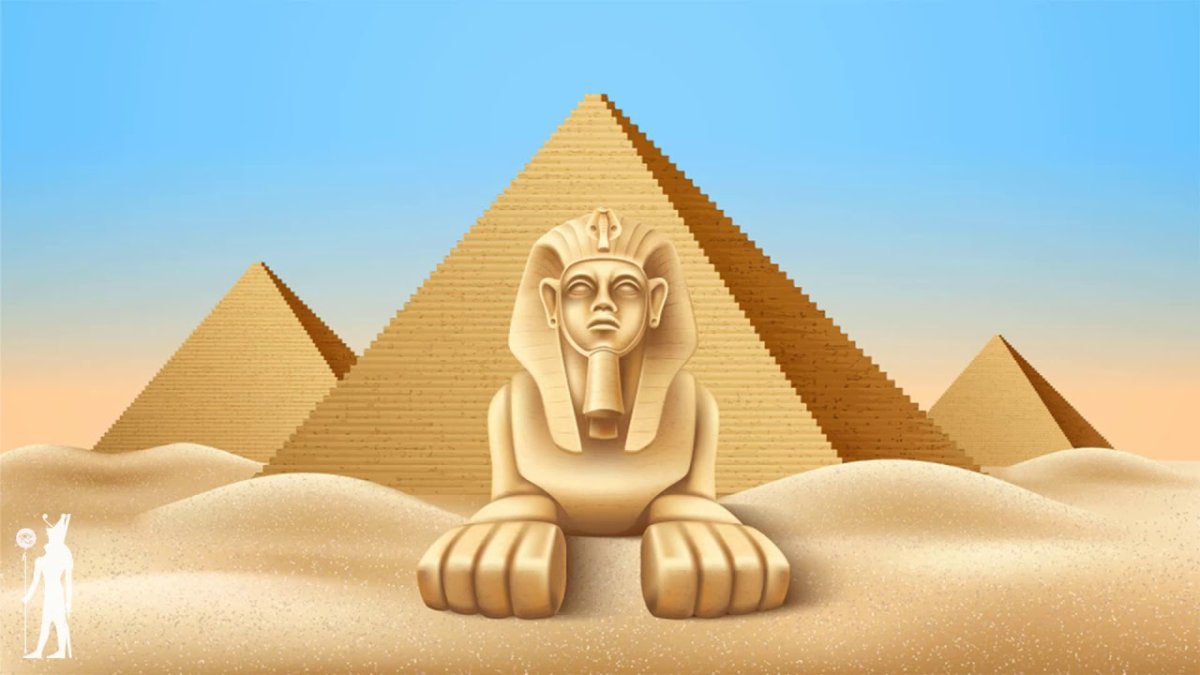 Пирамида сфинкс Египет вектор
