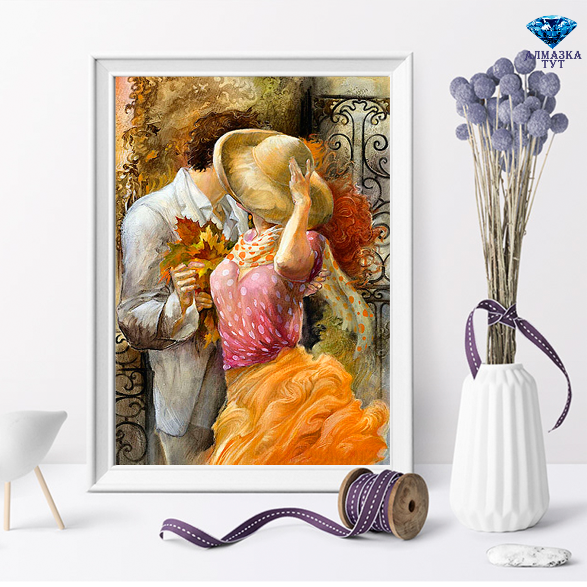 Алмазная мозаика на холсте