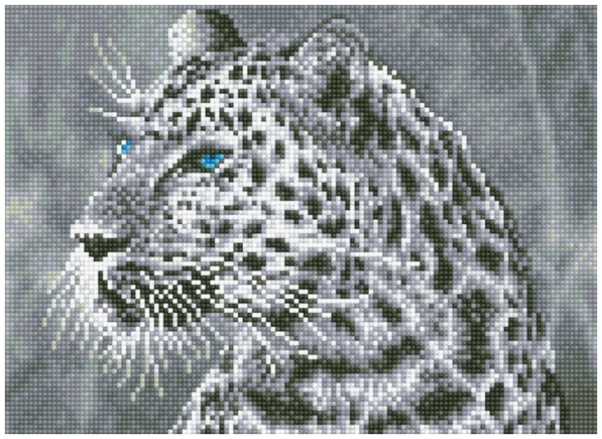 Алмазная мозаика леопард 40х50