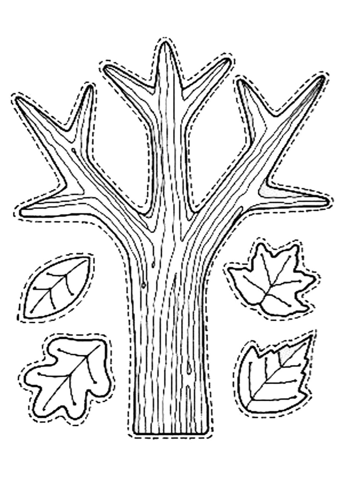 Клен дерево разукрашка