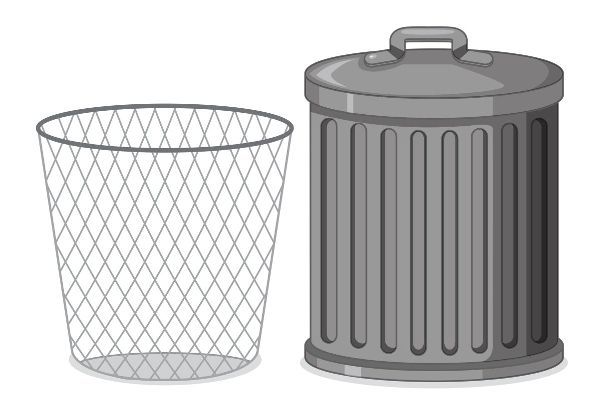 Контейнер для мусора без фона