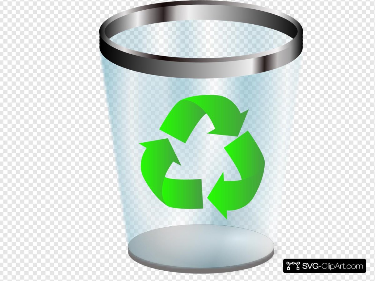 Логотип мусорки на зелёном фоне