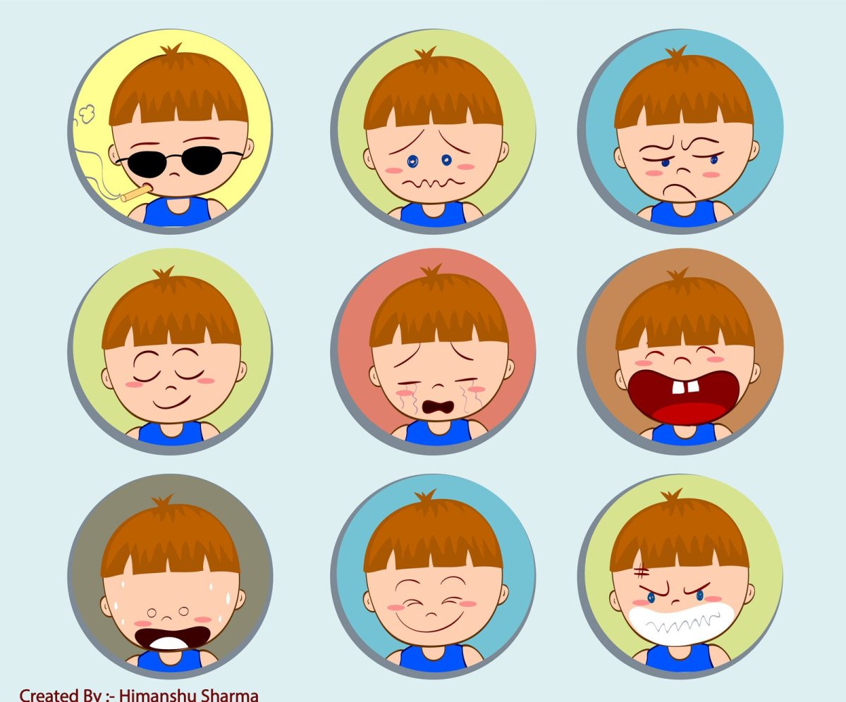 Эмоциональные векторные иллюстрации