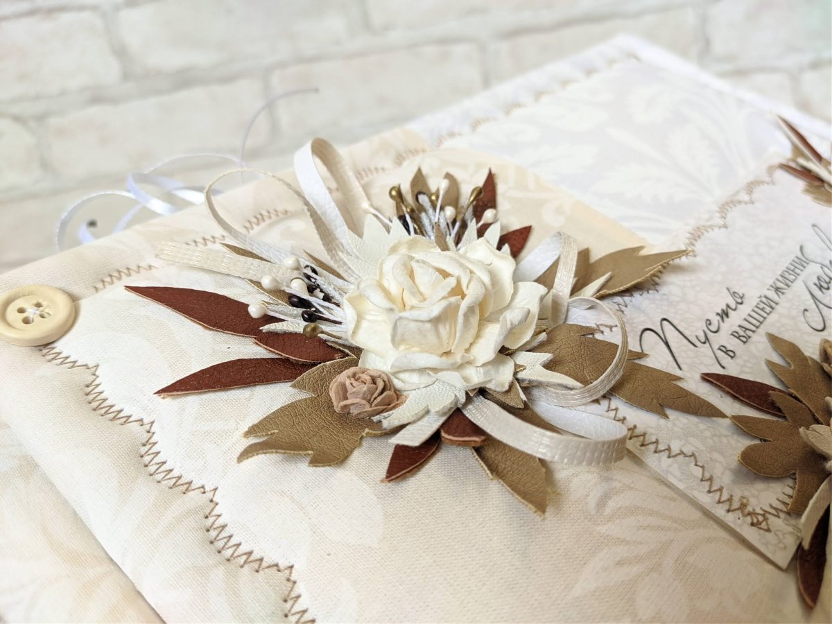 Кожаный свадебный фотоальбом