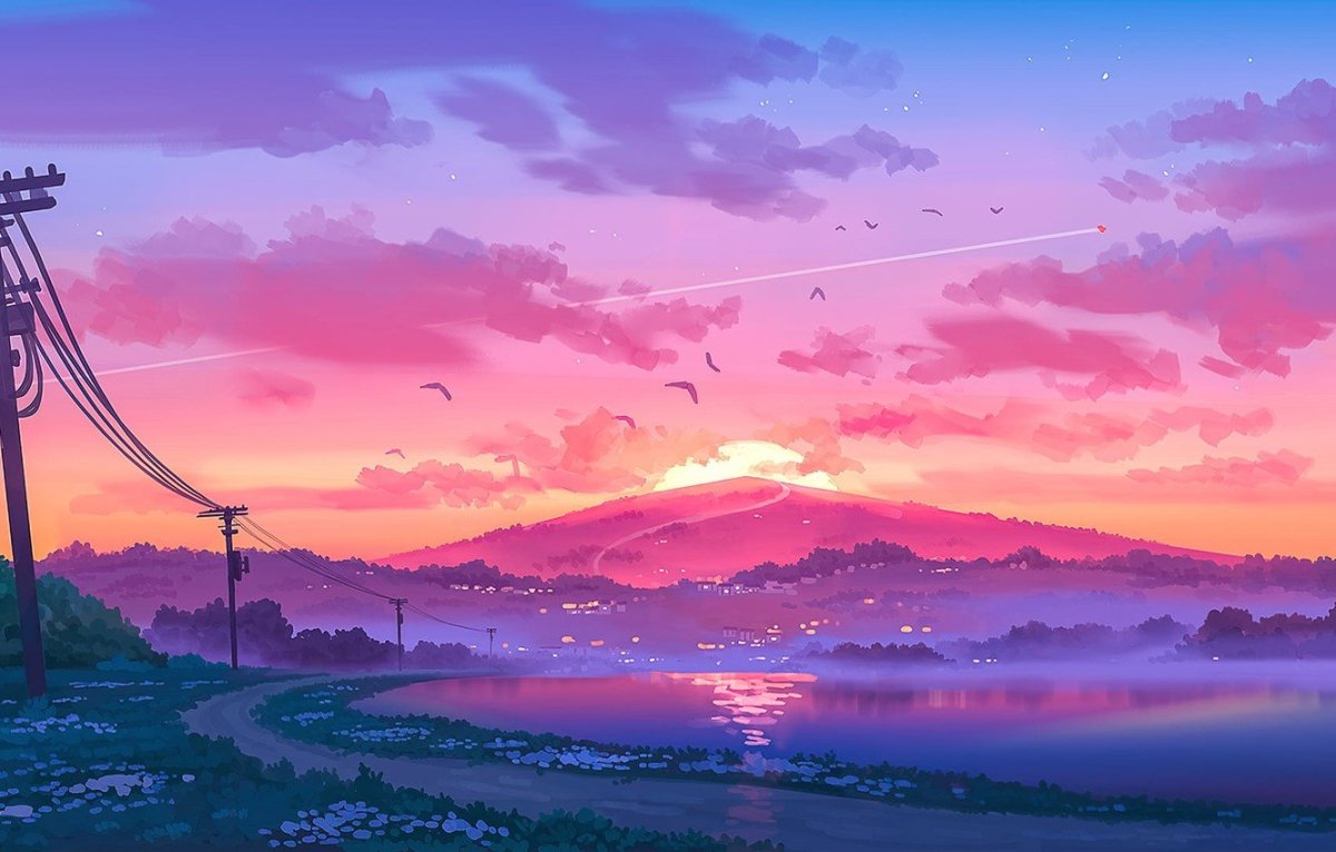 Аниме пейзажи на рабочий стол