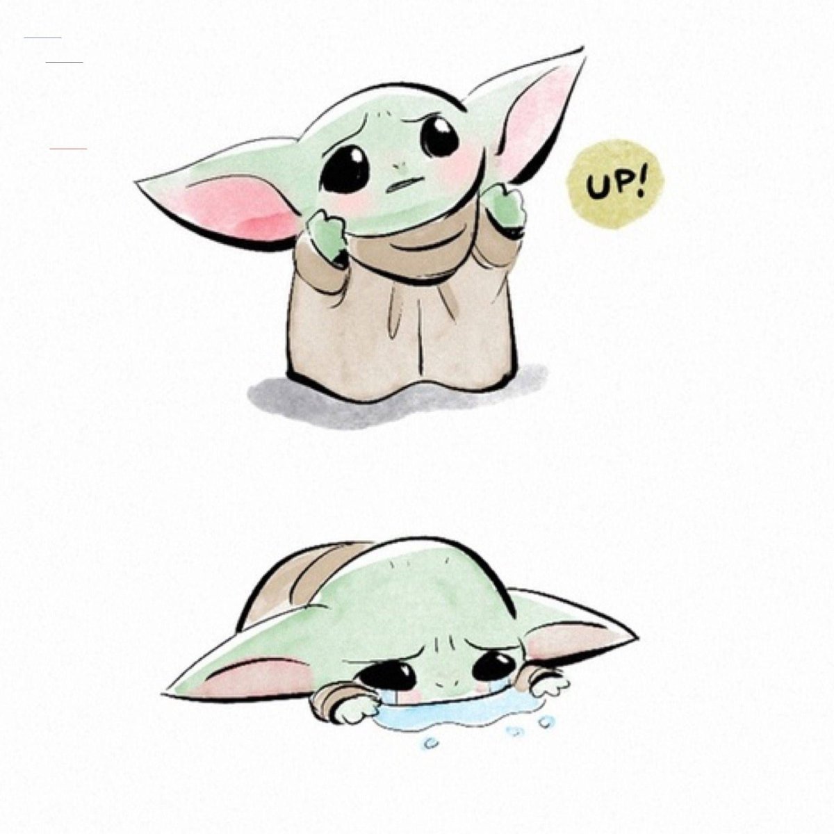 Милый йода для срисовки