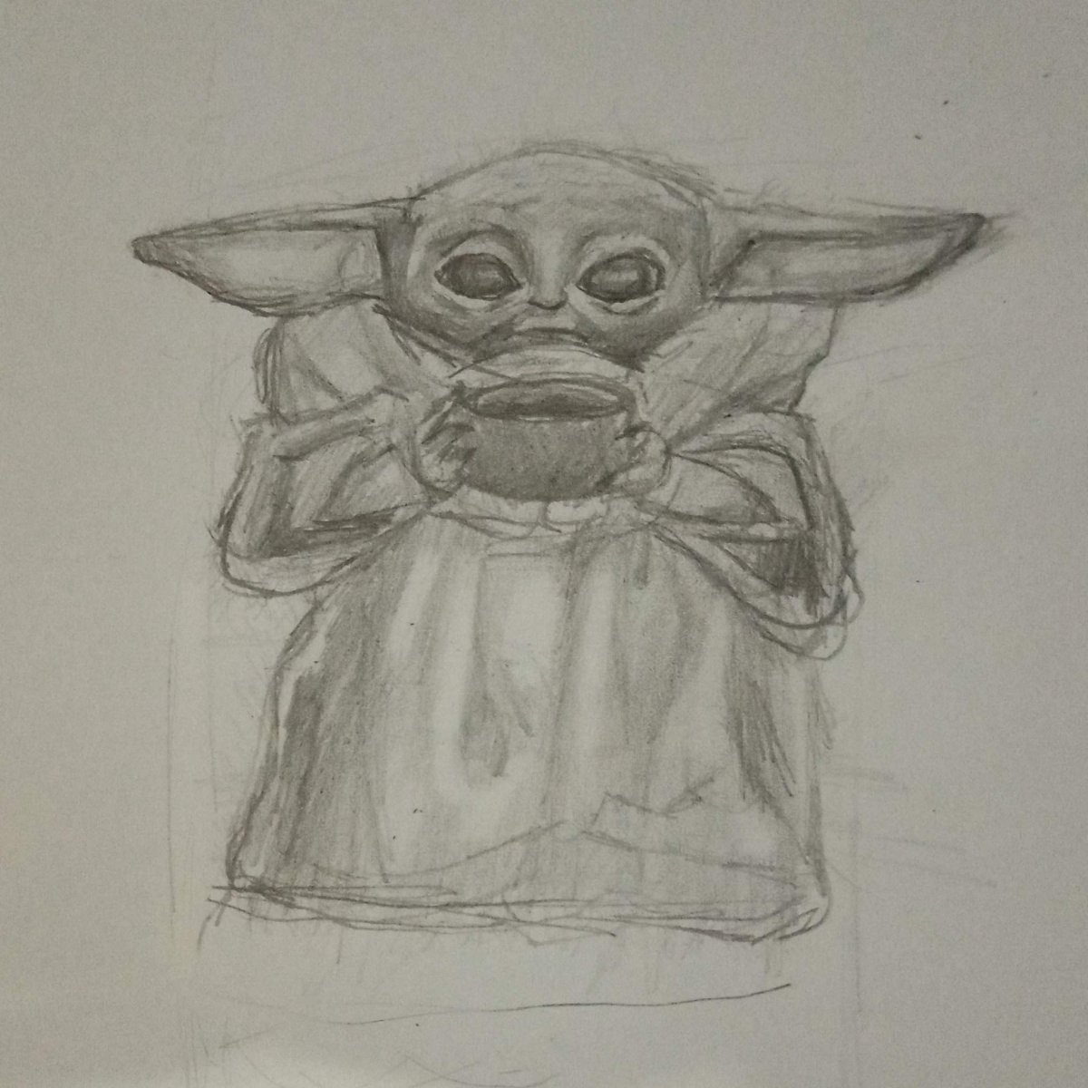 Маленький йода карандашом