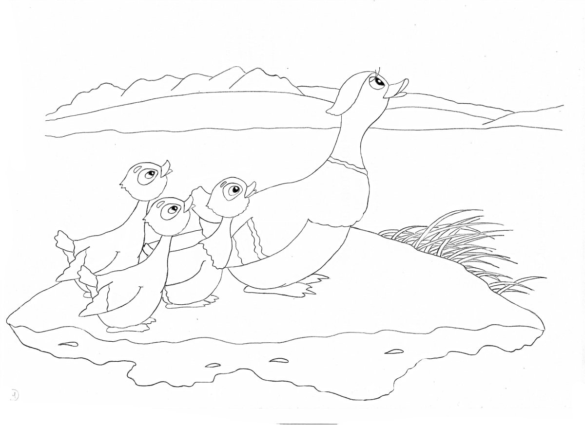 Мамин Сибиряк серая шейка раскраска