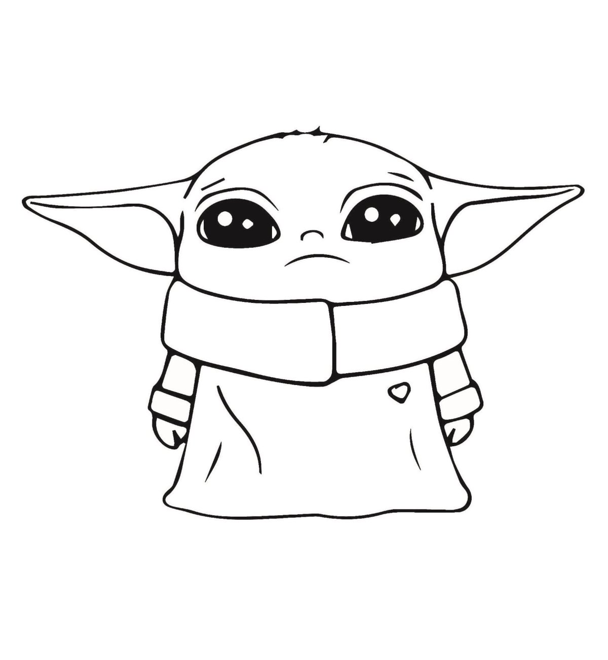 Раскраска бейби йода