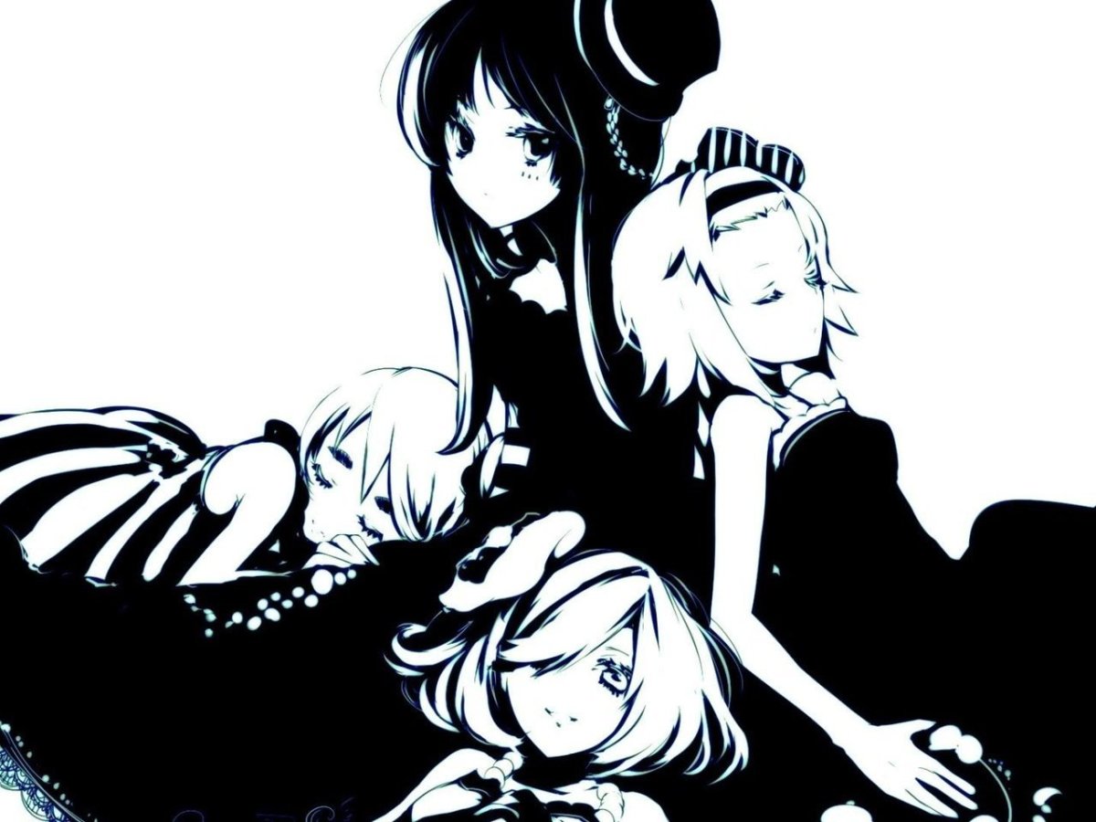 Аниме черно белое